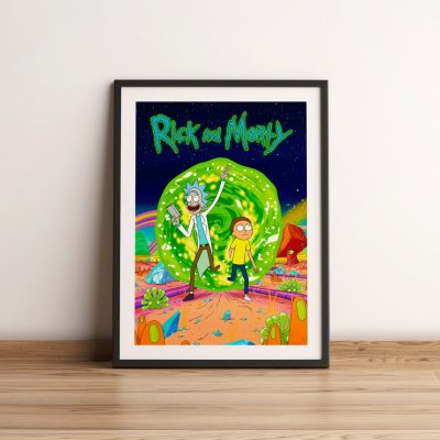Rick and Morty Cartoon Funny Canvas Wall Art
