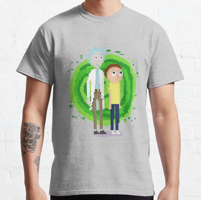 ssrcoclassic teemensheather greyfront altsquare product1000x1000.u1 9 - Rick And Morty Shop