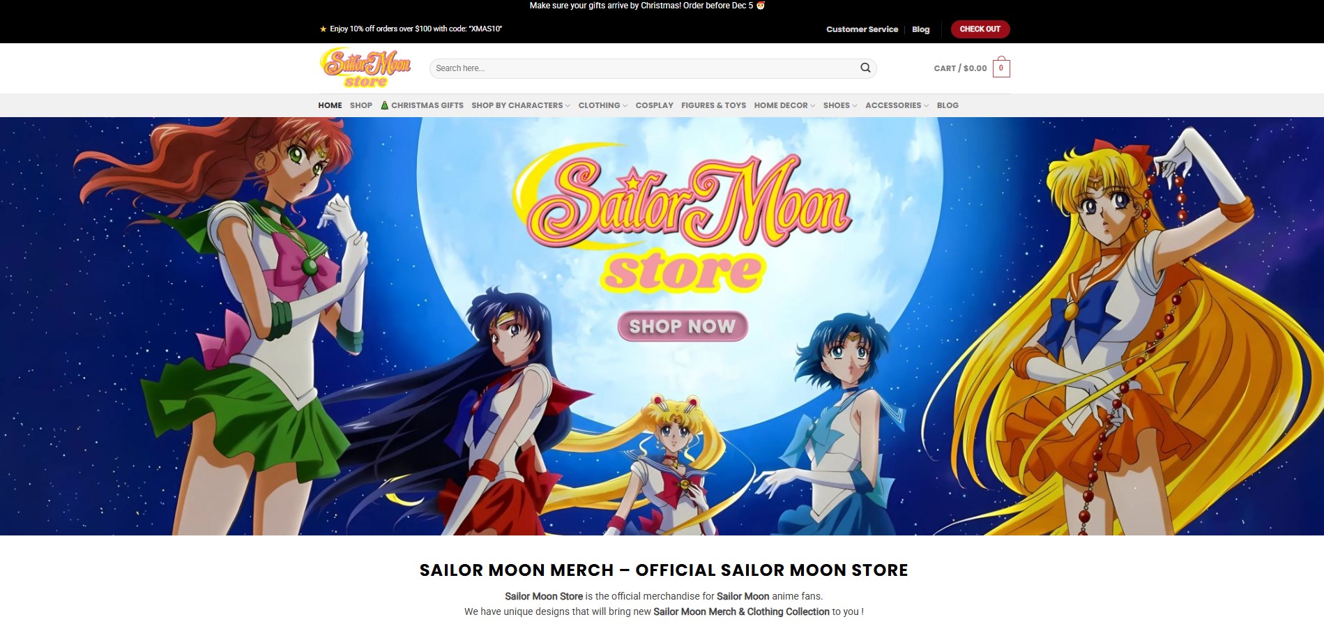 Sailor Moon Store Homepage - Rick And Morty Shop